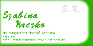 szabina maczko business card
